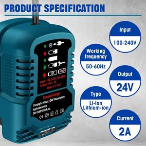 <span class=keywords><strong>Chargeur</strong></span> Mini <span class=keywords><strong>Rapide</strong></span> de Remplacement pour <span class=keywords><strong>Chargeur</strong></span> de Batterie Kobalt 24V Compatible avec les Outils Électriques Kobalt Série KB624-03 KB424-03 - Product Image 4