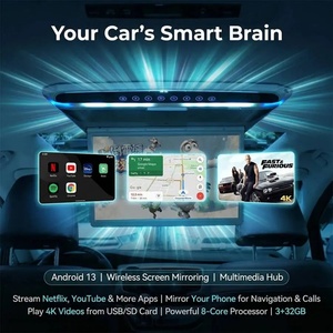19inch Universal Car Roof Ceiling Monitor Multimedia Video Player for SUV Truck Van Entertainment System <b>With</b> <b>HDMI</b> <b>USB</b> Input - Product Image 6