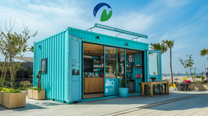 Gian hàng lưu động bằng kim loại giá rẻ MCG 10ft, thiết kế hiện đại, dùng làm quán cà phê/quầy bar di động ngoài trời - Product Image 6