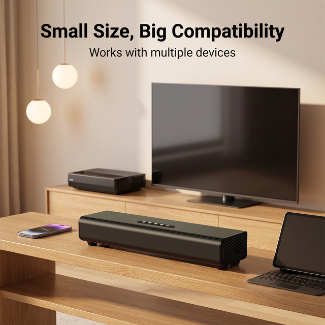 2.1CH Home Stereo System Soundbar with Deep Bass, ARC, USB, AUX, OPTICAL, COAX, TV Multimedia Soundbar with Subwoofer