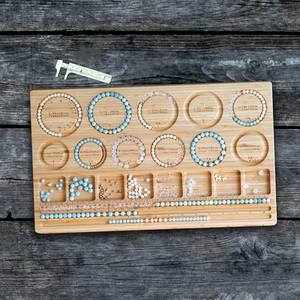Planche à mesurer combinée en bois, <span class=keywords><strong>plateau</strong></span> en bambou pour la fabrication <span class=keywords><strong>de</strong></span> bijoux DIY, bracelets et colliers - Product Image 2