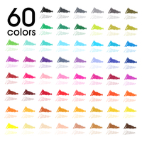 Mobee P-653-60 stylo aquarelle multicolore peinture personnalisée double pointe stylo pinceau d'art rotuladores stylo pinceau aquarelle non toxique