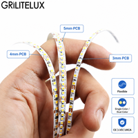 Bande lumineuse LED étroite 3-5mm PCB DC12V/24V CRI>90 Conception découpable 90-100lm/W pour éclairage d'armoires CE UKCA