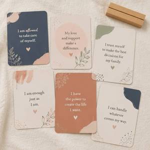 Cartes de pleine conscience personnalisées pour femmes enceintes, très demandées, pour la pensée positive et l'encouragement quotidien, avec support - Product Image 4