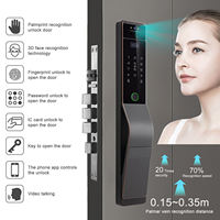 3D Face ID Slimme Deurvergrendeling Palm Vein WiFi Camera IP65 Waterdicht Houten Deur Slimme Sloten