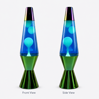 Lampe à lave LED contemporaine de taille moyenne, alimentée par USB, à brancher, design fusée, lumière décorative de nuit, CRI 90 élevé, lumières colorées pour la maison