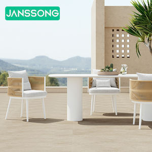 Ensemble de table et de chaises de jardin en corde, ensemble de salle à manger en aluminium pour patio, ensemble de salle à manger en métal pour extérieur, table et chaises de jardin, mobilier de jardin - Product Image 1