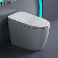 Toilette intelligente en céramique de haute qualité, 55 cm, à poser au sol, avec siège chauffant, double chasse, lumière nocturne, siphon en S, adaptée aux salles de bain