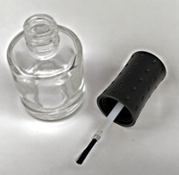 Flacon de vernis à ongles vide personnalisé de 17,5 ml, forme spéciale, avec bouchon en verre et pinceau, sérigraphie à chaud, impression d'huile par brosse
