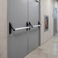 Serrure à barre poussoir de style européen pour porte coupe-feu, dispositif anti-panique d'urgence, serrure de sortie pour portes résistantes au feu