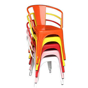 Antique Sắt Stackable Nhà Hàng Bar Ăn Cổ Điển Phong Cách Công Nghiệp Tolixs Ghế Ăn Kim Loại - Product Image 4