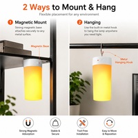 Lampe de table LED à flamme rechargeable par USB, lumière d'ambiance à capteur de gravité, lampe de bureau décorative magnétique suspendue avec télécommande