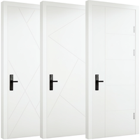 Porte d'entrée moderne en bois massif de noyer noir, design de porte intérieure en bois pour maisons