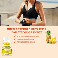 Gomitas de Calcio y Magnesio OEM con Vitamina D3, K2 y Zinc, Suplemento de Vitaminas para el Apoyo Óseo e Inmunológico, Gomitas para Aumentar la Estatura