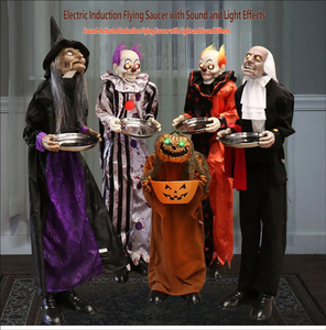 Decorazione di grandi dimensioni per <span class=keywords><strong>casa</strong></span> stregata di Halloween: Clown, Strega, Governante, Zucca, Mostro, attivabili elettricamente - Product Image 1