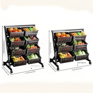 Organizzatore cucina facile da riporre cesto triangolare rimovibile con Design obliquo stendino da parete stendino frutta verdura bagno - Product Image 1