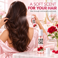 Minyak Parfum Rambut Ekstrak Botani Label Pribadi Oem Odm Camellia Wild Rose Hyacinth Daffodil Perawatan Rambut Kering Mengembang Melembapkan