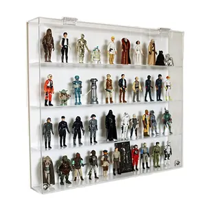 bespoke wall acrylic collector car display showcase lucite magnetic shelf for toy anime figures