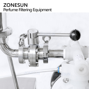 Bomba de diafragma neumática de acero inoxidable ZONESUN, máquina de filtro de Perfume cosmético, equipo de filtrado para línea de llenado - Product Image 4