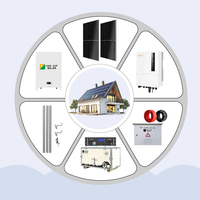 Système solaire hybride sur réseau Solis Deye Goodwe 8kw 10kw 15kw avec batterie 10kwh 20kwh pour installation sur toit