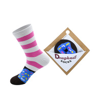 Spot Creative Mid-tube Fun Chaussettes Donut Fabricants d'emballages Vente en gros Automne Unisexe