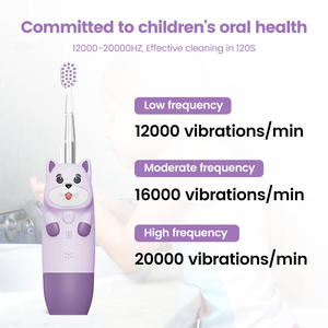 <span class=keywords><strong>Brosse</strong></span> <span class=keywords><strong>à</strong></span> dents électrique intelligente pour bébé, personnalisable, avec lumière colorée, pour voyage et usage domestique, 2 têtes de rechange - Product Image 2