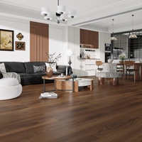Plancher flottant stratifié HDF AC4 12 mm étanche avec système de clic, design imperméable et surface haute brillance pour la maison
