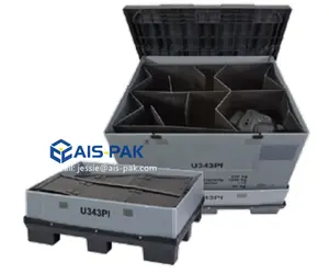 Nhiệm Vụ Nặng Nề Không Thấm Nước Đóng Mở Sóng Ô Tô Autopack Chăm Sóc Bao Bì Nhựa Kicker Hộp Với Xe Nâng Pallet Và Nắp - Product Image 1