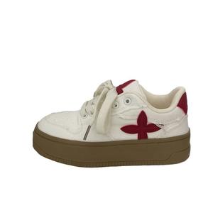 <span class=keywords><strong>Chaussures</strong></span> de sport décontractées <span class=keywords><strong>en</strong></span> <span class=keywords><strong>toile</strong></span> respirante pour femme, style 2026, nouvelle collection, semelle épaisse <span class=keywords><strong>en</strong></span> caoutchouc, effet vieilli - Product Image 5