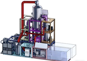 Station mobile de traitement des eaux usées MBR MVR conteneurisée <span class=keywords><strong>pour</strong></span> système de réutilisation d'eau d'abattoir avicole, prête à l'emploi - Product Image 5
