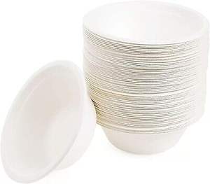 Bol rond de fête 8 oz Vaisselle élégante pour servir des collations, des desserts, des soupes et des repas Durable et sans danger pour les aliments Fabriqué en Inde - Product Image 3