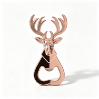 Ouvre-bouteille en forme de tête de cerf, ouvre-bouteille de bière et de soda, ouvre-bouteille de boisson fantaisie, outil de bar et de cuisine, cadeau pour Noël