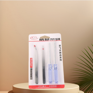 Set Obeng Pinset 4 Buah Cocok untuk Berbagai Situasi Obeng dengan Gagang Kristal Transparan - Product Image 1