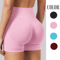 Shorts de compression sans couture pour femme, taille élastique mi-haute, motif écossais, antibactériens, séchage rapide, anti-déchirure