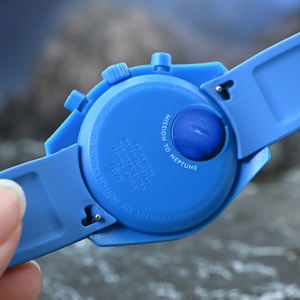 Bracelet de montre en Silicone souple et étanche de qualité supérieure 20mm Bracelet en caoutchouc de sport pour bracelets de montre <span class=keywords><strong>OmegaSwatch</strong></span> personnaliser - Product Image 3