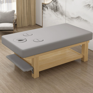 Mesa de Masaje de Madera Sólida Ancha y Moderna, Estilo Minimalista, para Salón de Belleza, Medicina Tradicional <span class=keywords><strong>China</strong></span>, <span class=keywords><strong>Tuina</strong></span>, Fisioterapia, con Reposabrazos - Product Image 3