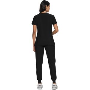FOXA Women's Scrub Set V-Neck <b>Top</b> Cargo Pants 12 Pockets Hospital Uniforms - Product Image 3