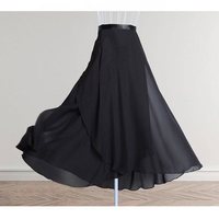 Faldas de Ballet para Mujeres y Niñas, Falda Larga Fluida de Gasa con Cintura Natural, Falda de Baile hasta la Pantorrilla, de Secado Rápido y Antiarrugas