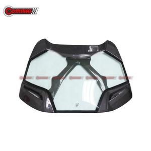 Cubierta Trasera de Fibra de Carbono Seca, Estilo Cap, Transparente, para el Motor del Ferrari 488 Spider - Product Image 5