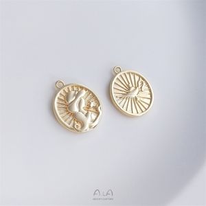 Préservation de la couleur 14K avec de l'or véritable, un pendentif de collier DIY mettant en scène la princesse fugitive Cindy <span class=keywords><strong>Elsa</strong></span>, Jasmine Blanche-Neige, Do - Product Image 6