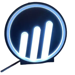 LedバックライトサイネージLedロゴ3Dデザインカスタムブラッシュドメタルロゴロゴをサインに変える