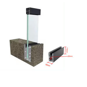 ราวระเบียงทำจากอลูมิเนียมอัลลอยไร้กรอบราวบันได<span class=keywords><strong>ช่อง</strong></span> U พร้อมไฟ LED กันน้ำและสนิม - Product Image 1