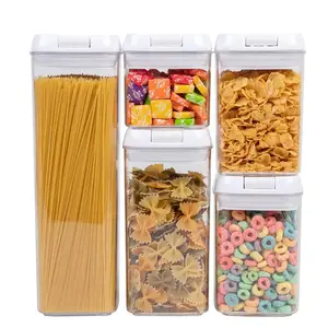 Alta qualidade fácil de selar moderno novo design grande recipiente de armazenamento de alimentos plástico recipiente de armazenamento hermético seco caixa de armazenamento de alimentos