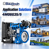 Moteur diesel turbocompressé 4 cylindres Baudouin 4M06G35/5 pour groupe électrogène, puissance de pointe, puissance de secours et groupe électrogène industriel