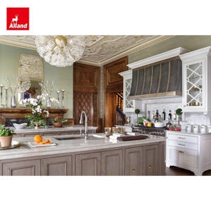 Gabinete de <span class=keywords><strong>Cocina</strong></span> de Alta Calidad Allandgroup, Estilo Americano, Madera Maciza de Roble Rojo y Arce, con Inserto de Madera con Ranuras - Product Image 2