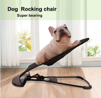 Silla Mecedora para Mascotas, Cama Portátil para Perros, Silla Mecedora Cómoda para Perros Pequeños y Gatos de Verano