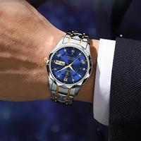 Nouvelles montres à quartz pour hommes Poedagar 615 de luxe, couleur verte, argentée, noire, dorée, Reloj, acier inoxydable, cuir, Montre Homme, montre-bracelet