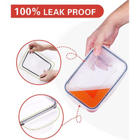 Prix raisonnable produits chine vente en gros cuisine boîte de rangement alimentaire boîte de rangement en plastique transparent avec anneau en silicone empilable