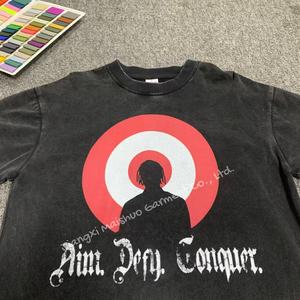 Camisetas de Manga Longa de Algodão com Impressão DTG em Camadas Duplas, Lavadas com Ácido, Estilo Vintage, Camisetas Personalizadas para Homens - Product Image 5