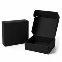 Boîtes d'expédition pliables en carton ondulé blanc et noir, type avion, pour vêtements, cosmétiques et emballages e-commerce